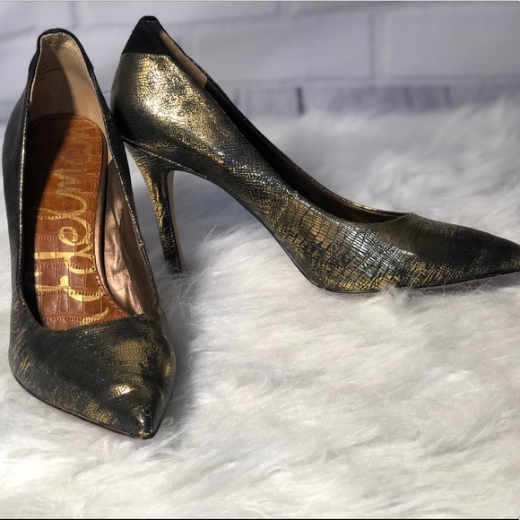 sam edelman gold pumps